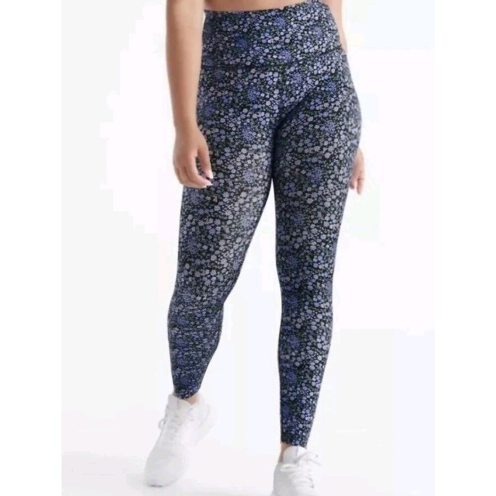 NWOT Knix HiTouch High Rise Leggings Womens Small Garden Daze Daisy Blue Multi